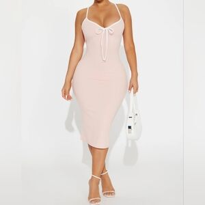 Fashion Nova Dress - Harper Crepe Midi Women's Sz L NWT